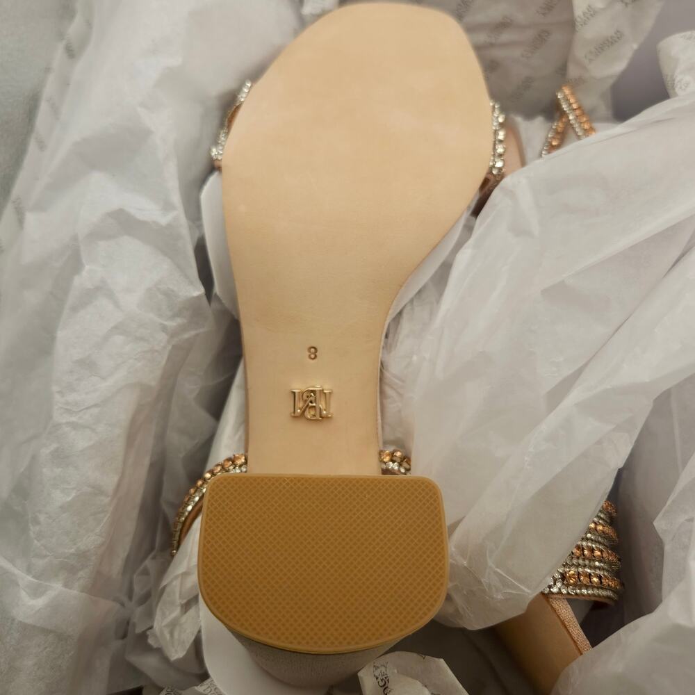 BADGLEY MISCHKA Becca Strappy Block Heel Sandal size 8 NWT $235 - Picture 12 of 13